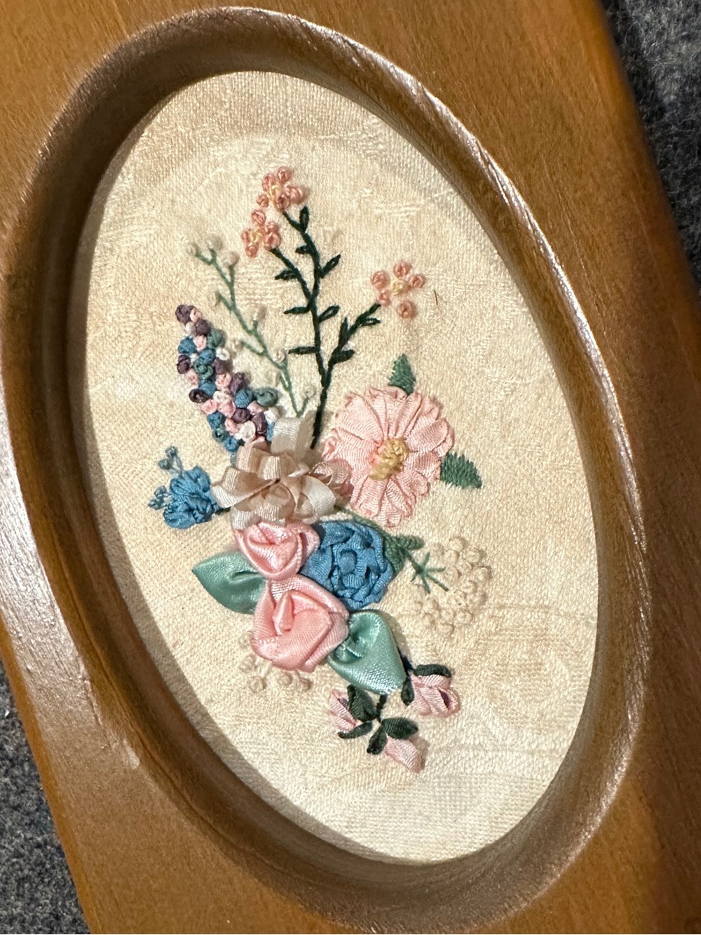 Vintage Needlepoint Shelf - Picture 2 of 7
